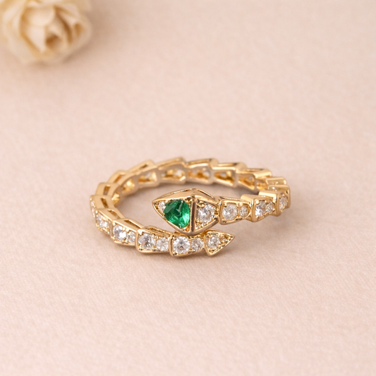 Emerald Serpenti Ring