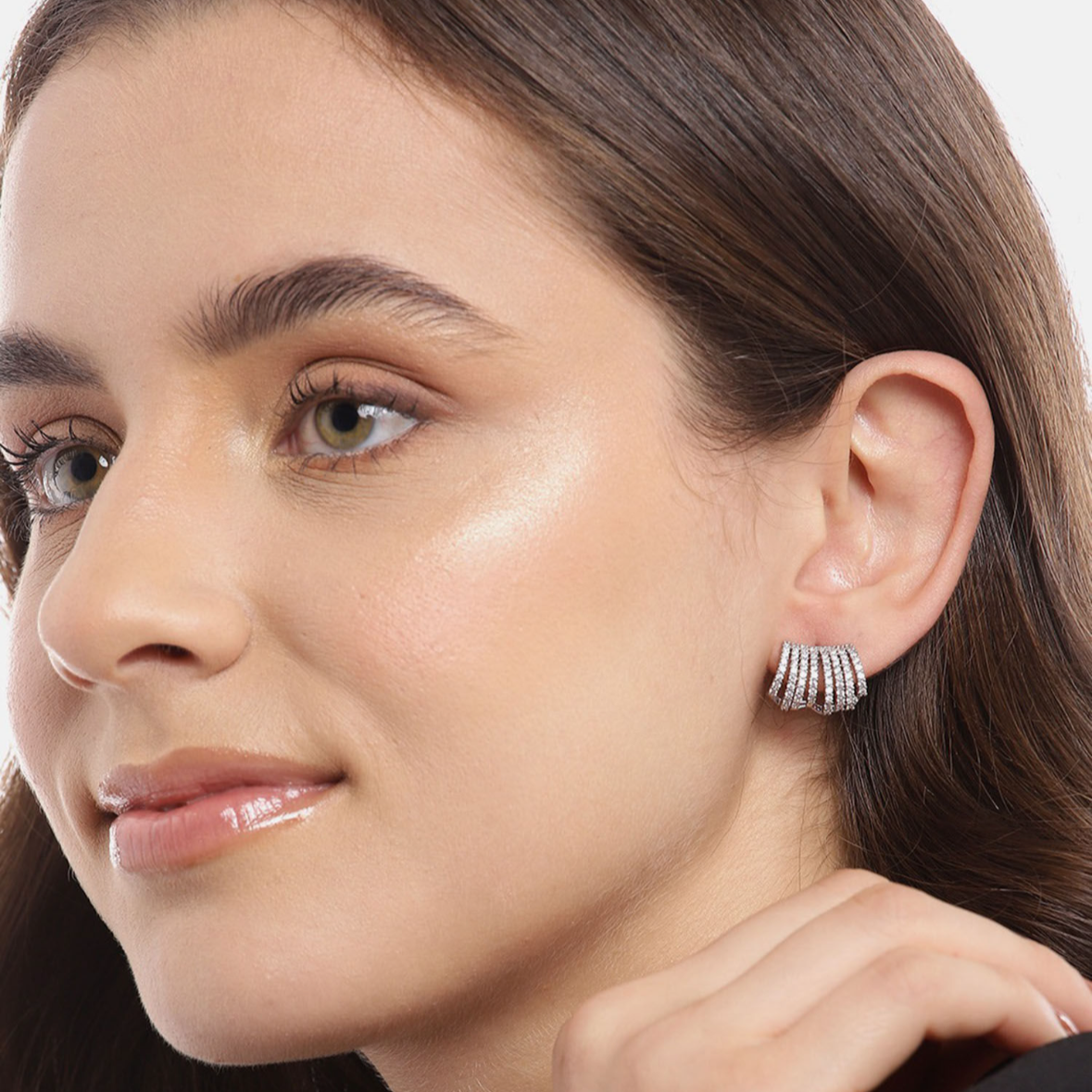 Mini Caged Lobe Earrings