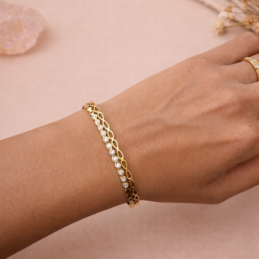 Infinity Diamond Bangle