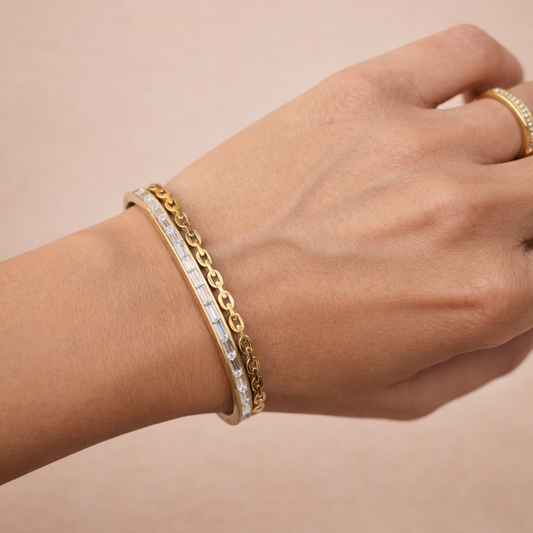 Linked Edge Bangle
