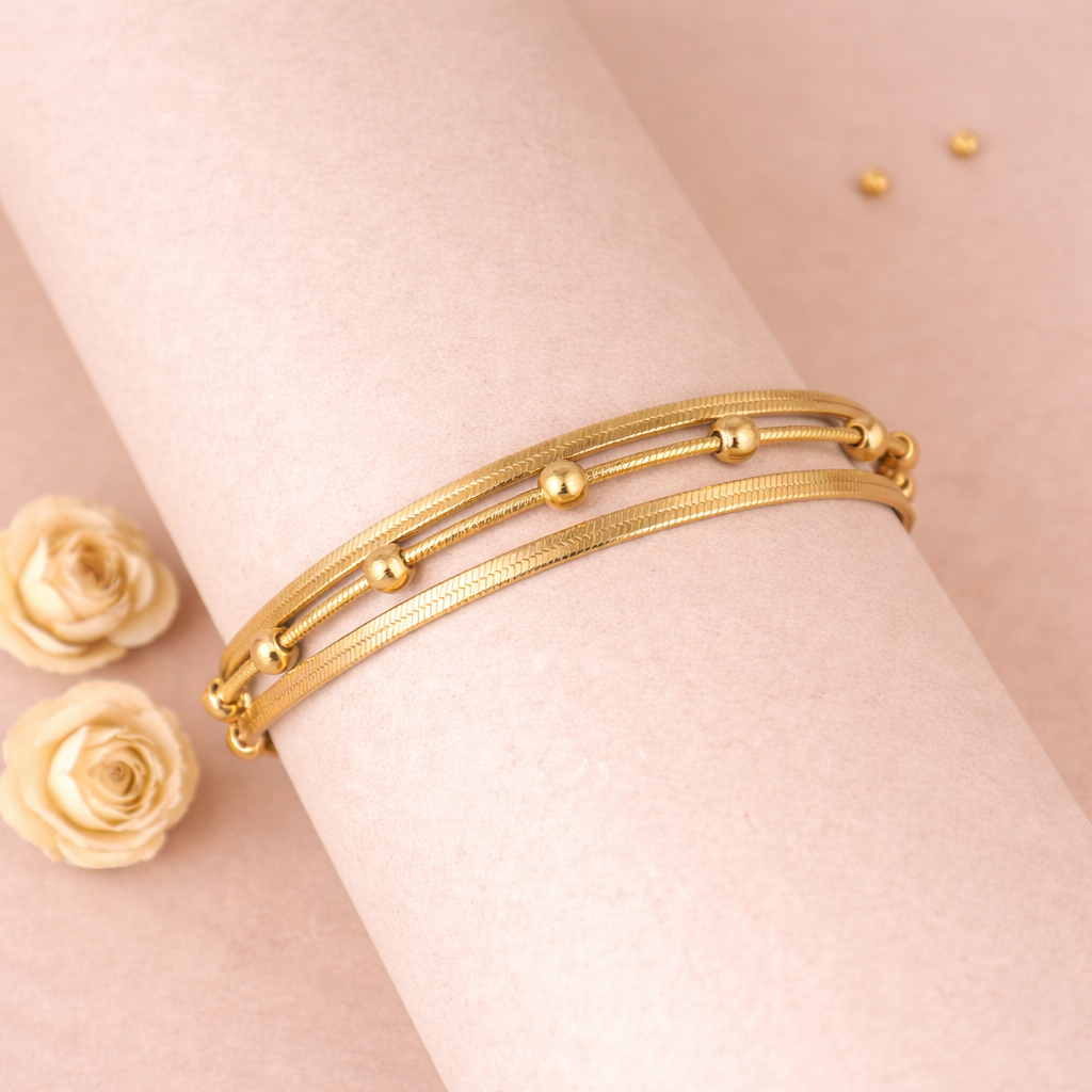 Beaded Snake Chain Bracelet