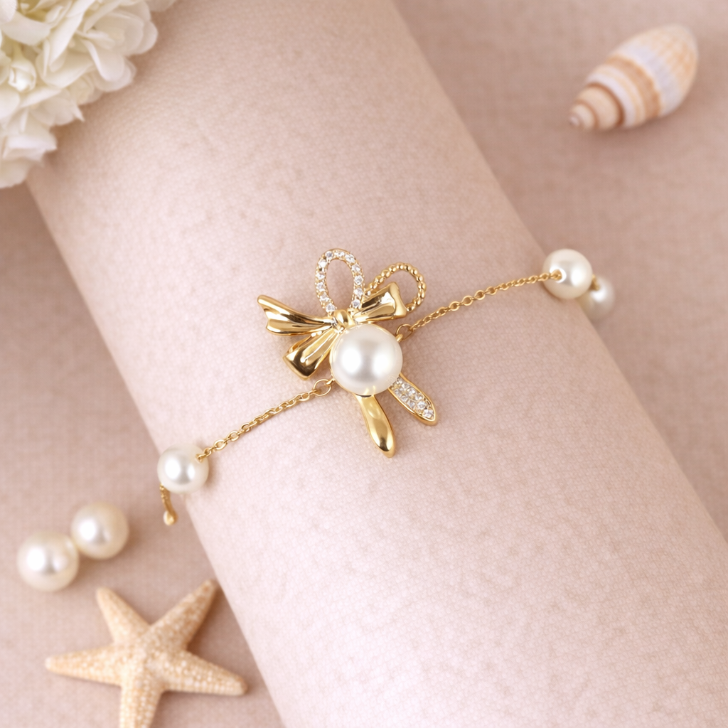 Pearl Bow Bracelet