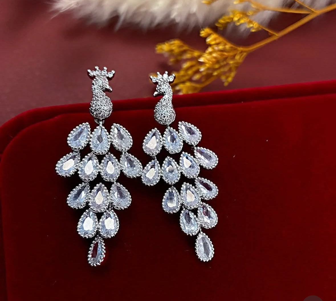 Regal Peacock Earrings