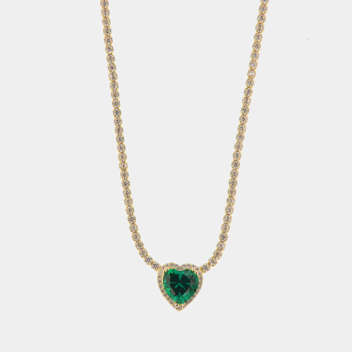 Amora Heart Tennis Necklace