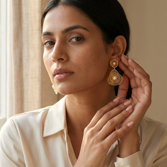 Pearl In Shell Danglers