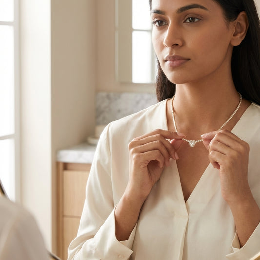 Amora Heart Tennis Necklace