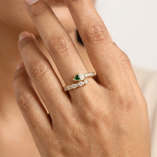 Emerald Serpenti Ring