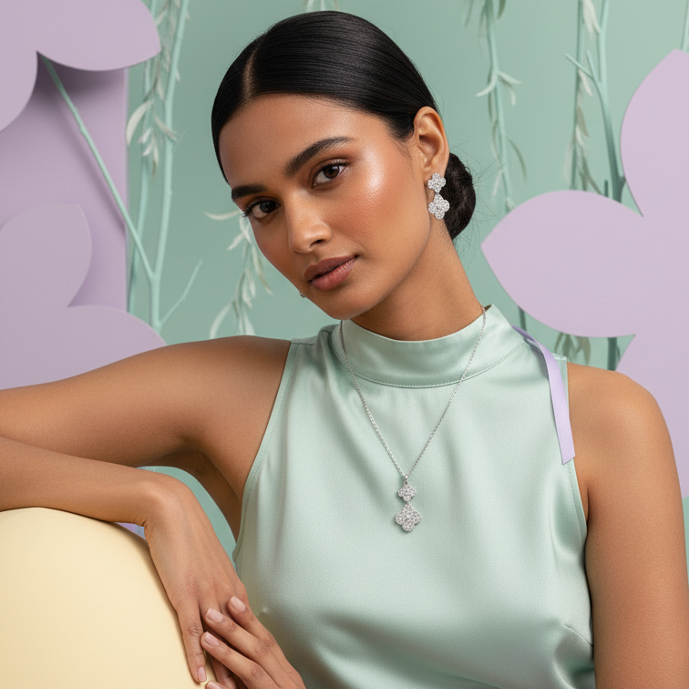 Clover Micro Pavé Duo Set