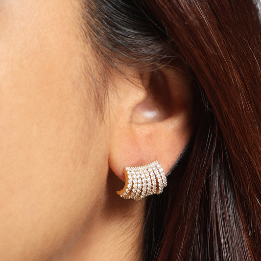 Mini Caged Lobe Earrings