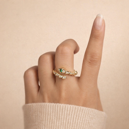 Emerald Serpenti Ring