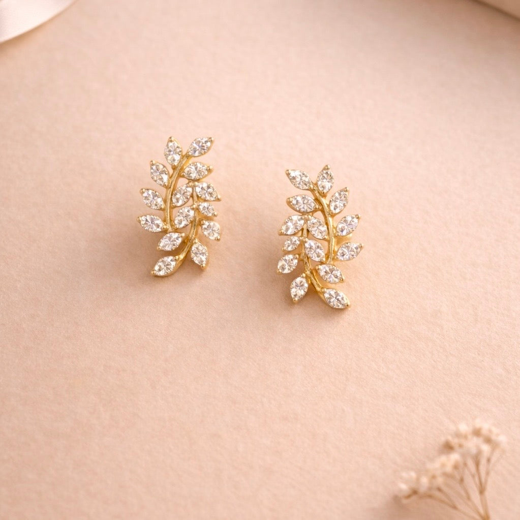 Elara Leaf Studs