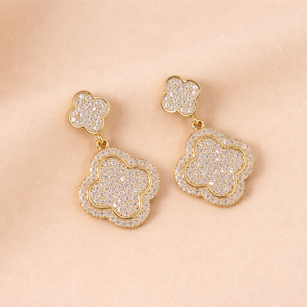 Classic Flower Clover Danglers