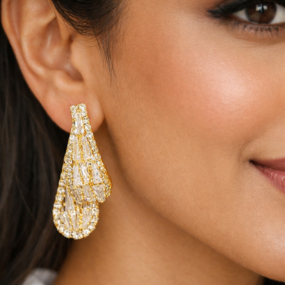 Front Back Leaf Earrings
