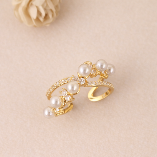 Pearl Criss Cross Ring