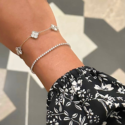 Clover Dual-Finish Bracelet