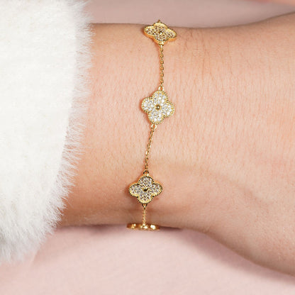 Clover Micro Pavé Bracelet