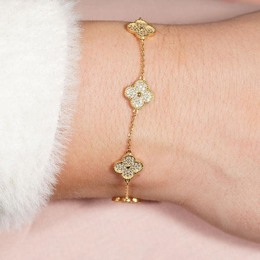 Clover Micro Pavé Bracelet