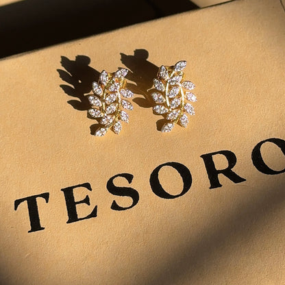 Elara Leaf Studs