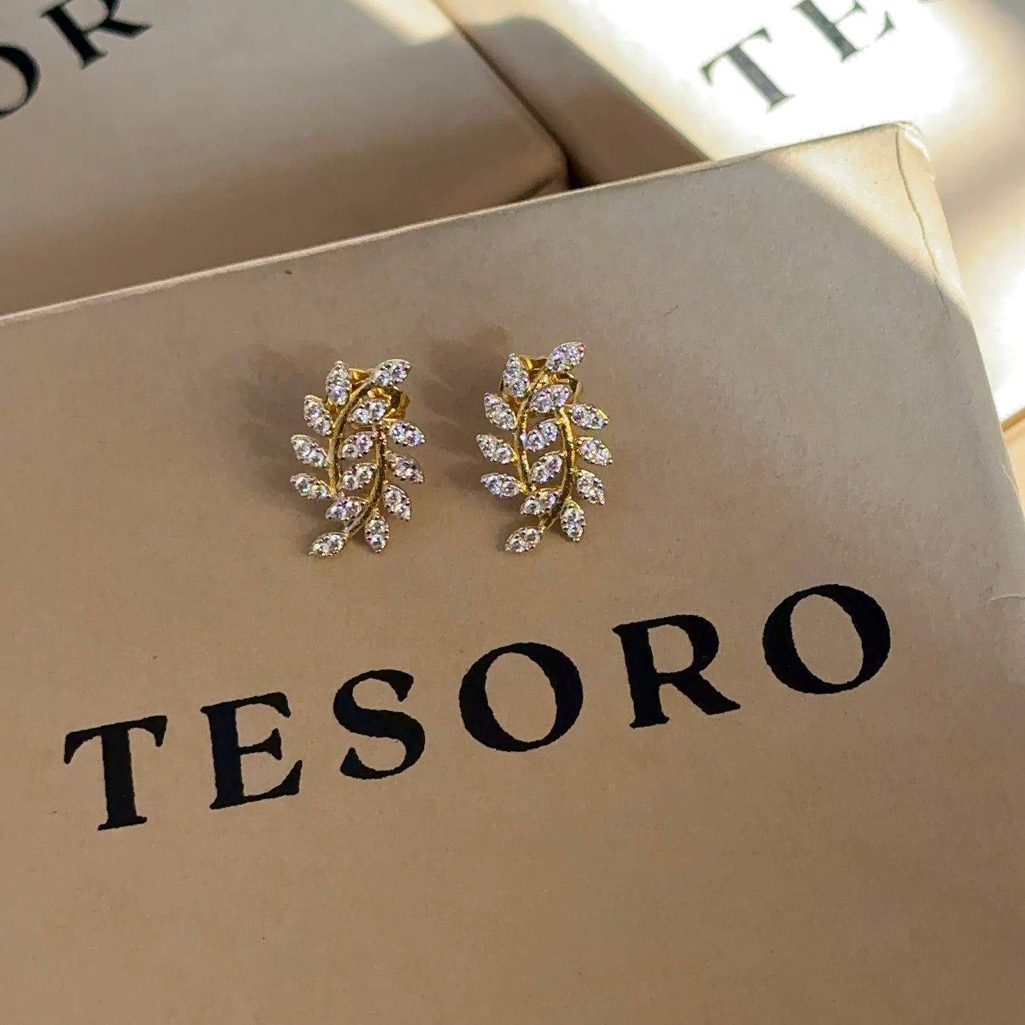 Elara Leaf Studs