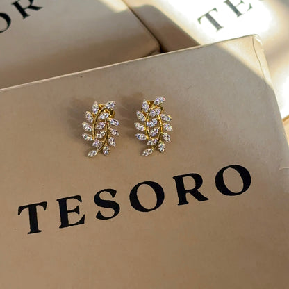 Elara Leaf Studs