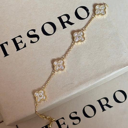 Clover Micro Pavé Bracelet