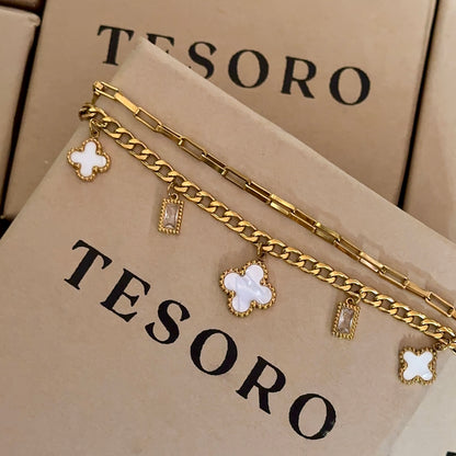 Clover Layered Bracelet