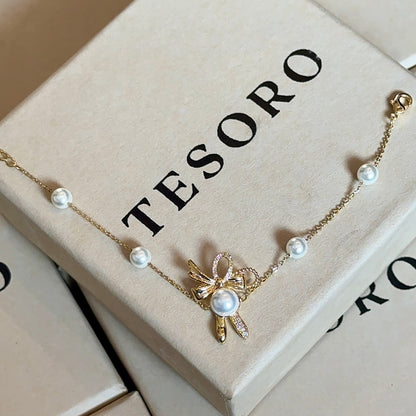Pearl Bow Bracelet