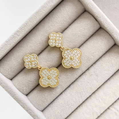 Clover Micro Pavé Earrings