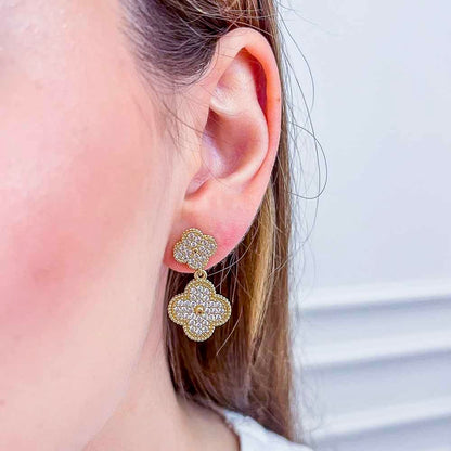 Clover Micro Pavé Earrings