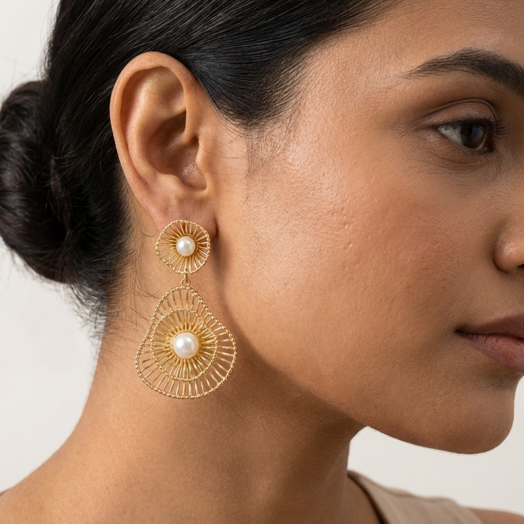 Pearl In Shell Danglers