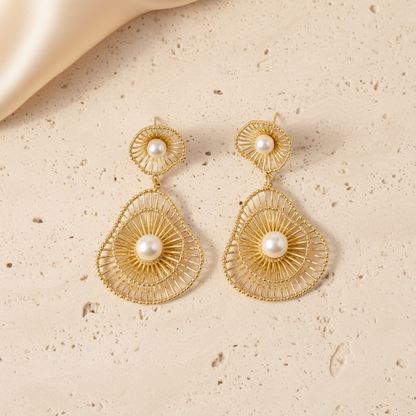 Pearl In Shell Danglers