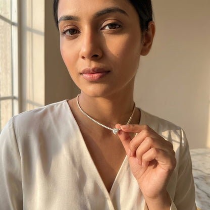 Amora Heart Tennis Necklace